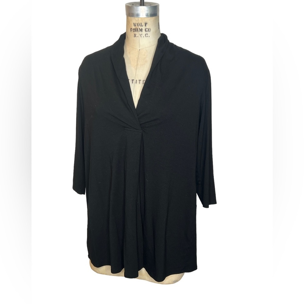 Eileen Fisher L black blouse